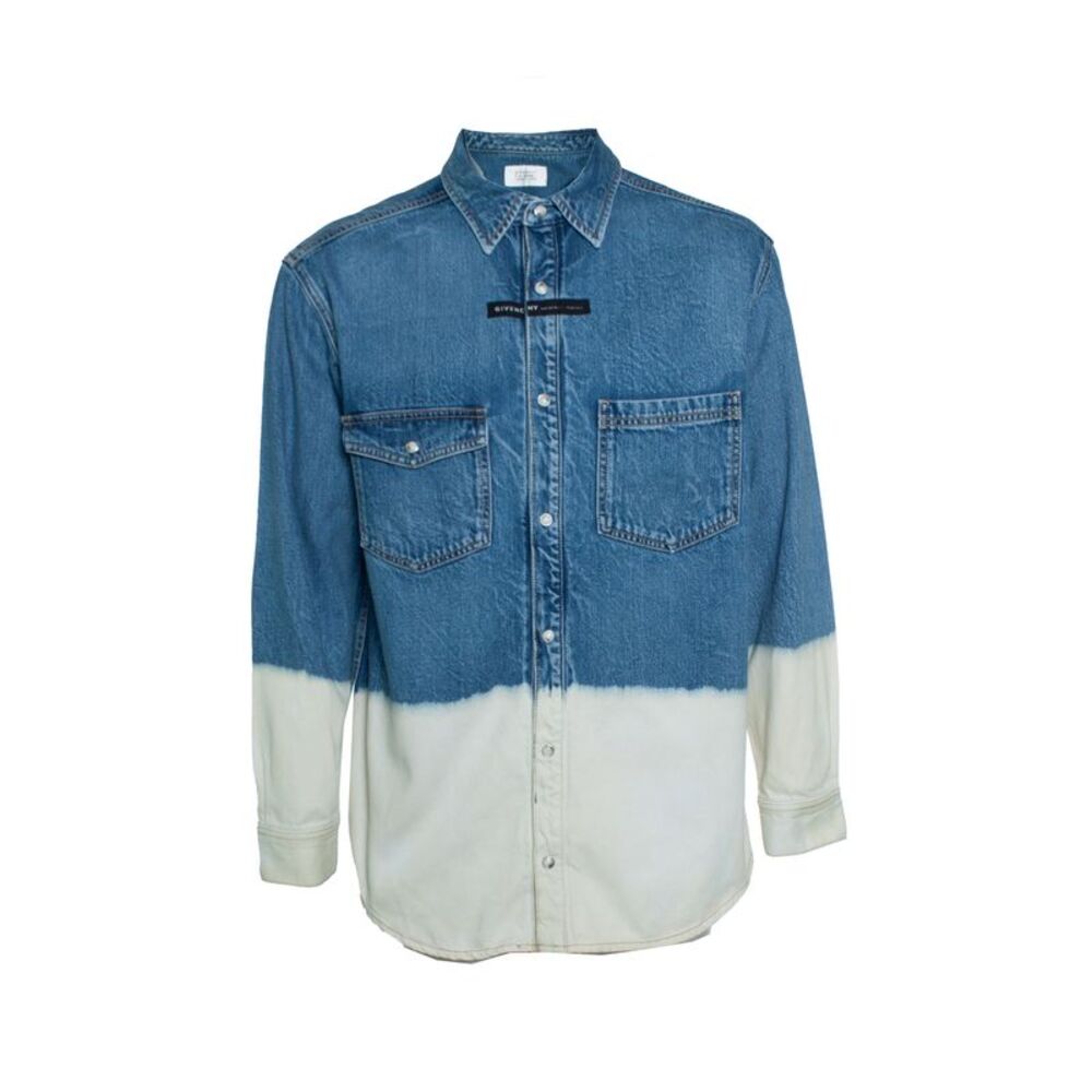 Givenchy, Bleach dipped denim shirt